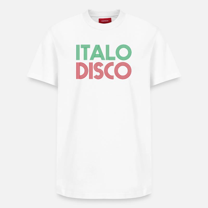 ITALO DISCO - T-shirt unisexe décontracté en coton Supima – de SPREAD - blanc