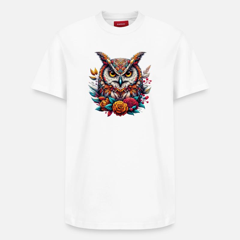 Hibou - T-shirt unisexe décontracté en coton Supima – de SPREAD - blanc