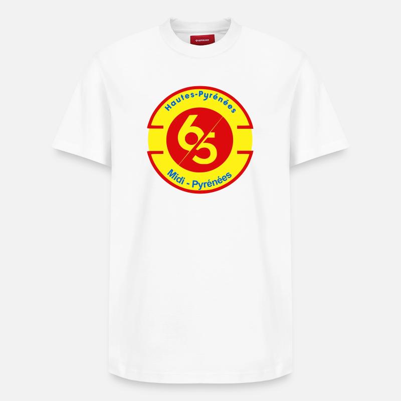 Hautes-Pyrénées - T-shirt unisexe décontracté en coton Supima – de SPREAD - blanc