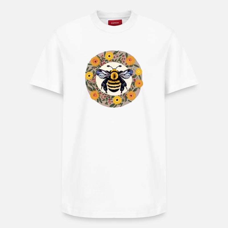 gros bourdon - T-shirt unisexe décontracté en coton Supima – de SPREAD - blanc