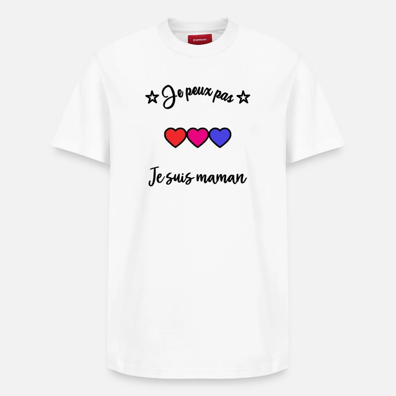 MAMAN - T-shirt unisexe décontracté en coton Supima – de SPREAD - blanc