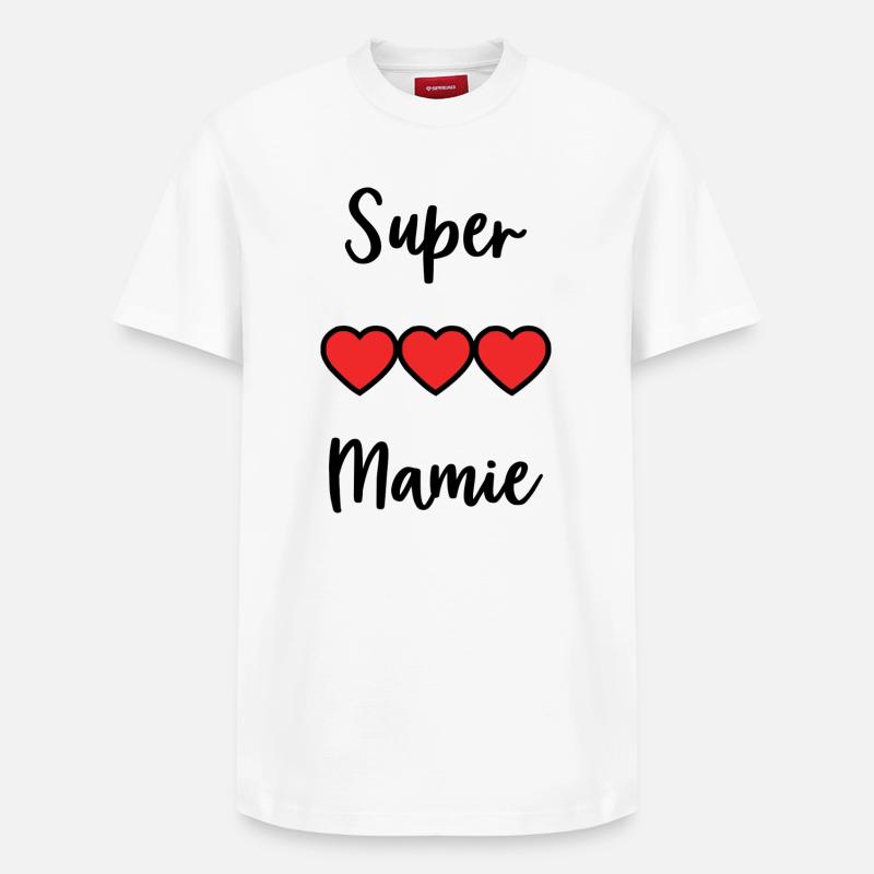 SUPER MAMIE - T-shirt unisexe décontracté en coton Supima – de SPREAD - blanc