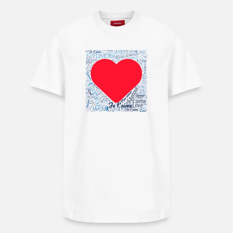 COEUR - T-shirt unisexe décontracté en coton Supima – de SPREAD - blanc