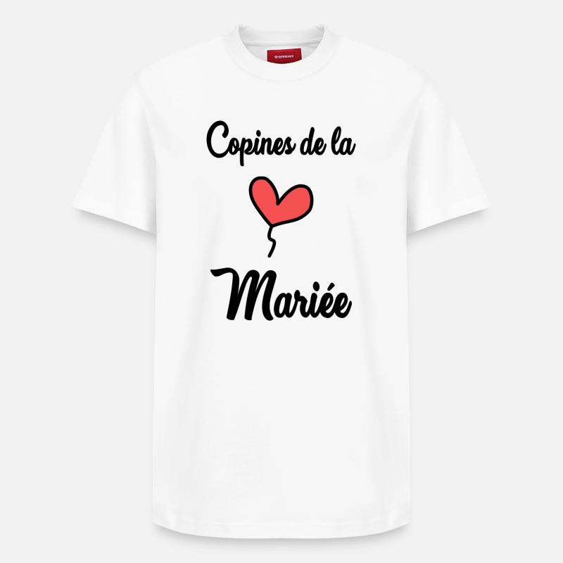 COPINES DE LA MARIEE - T-shirt unisexe décontracté en coton Supima – de SPREAD - blanc
