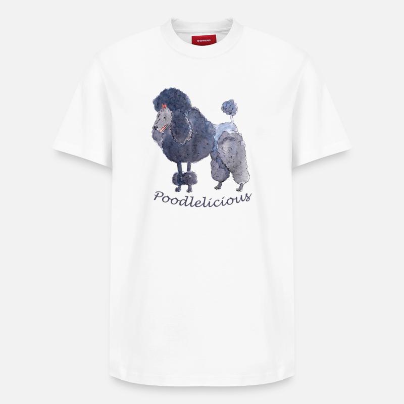 Caniche caniche Puddel - T-shirt unisexe décontracté en coton Supima – de SPREAD - blanc