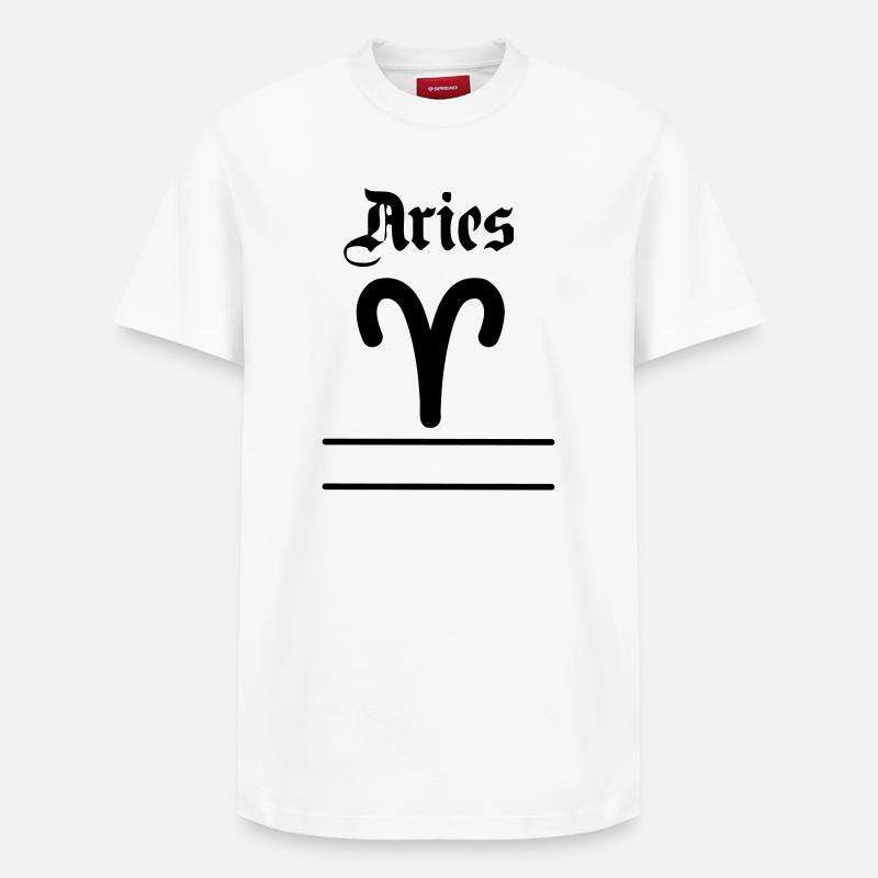 Widder Namensbanner Widder - Relaxed Unisex Supima Cotton T-Shirt – von SPREAD - Weiß