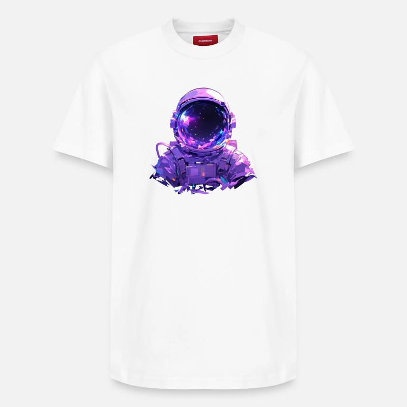 Casque d'Astronaute - T-shirt unisexe décontracté en coton Supima – de SPREAD - blanc
