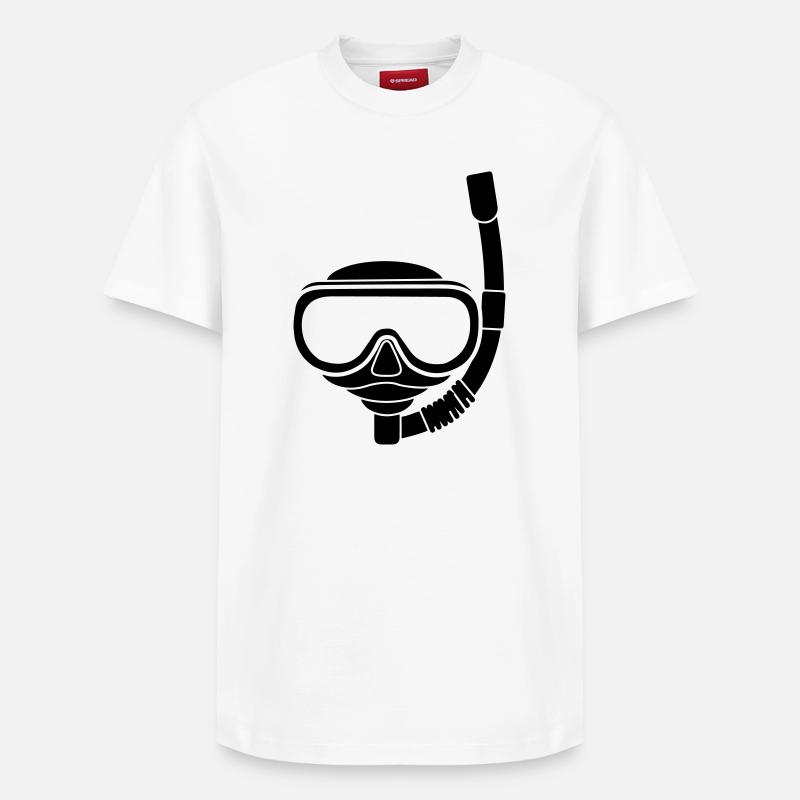 Masque de plongée - T-shirt unisexe décontracté en coton Supima – de SPREAD - blanc