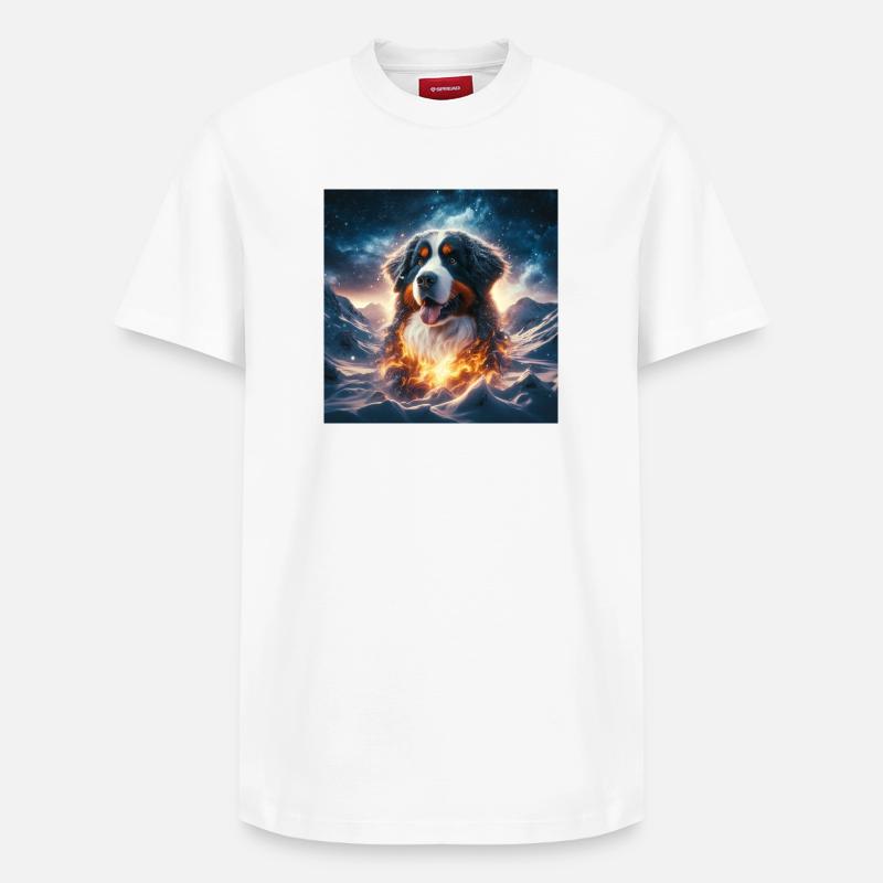 Berner Sennenhund - Relaxed Unisex Supima Cotton T-Shirt – von SPREAD - Weiß