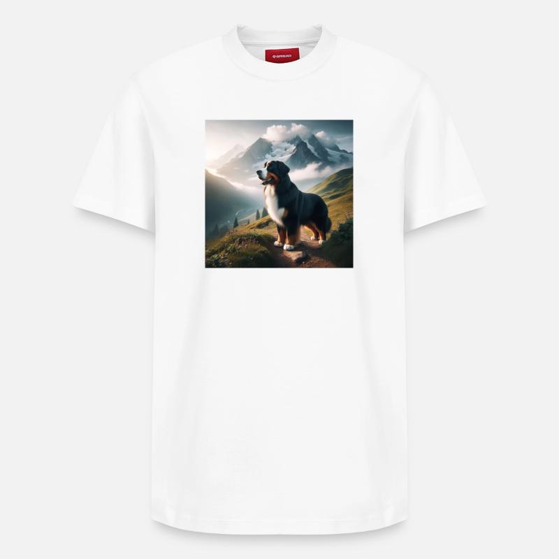 Bouvier bernois - T-shirt unisexe décontracté en coton Supima – de SPREAD - blanc