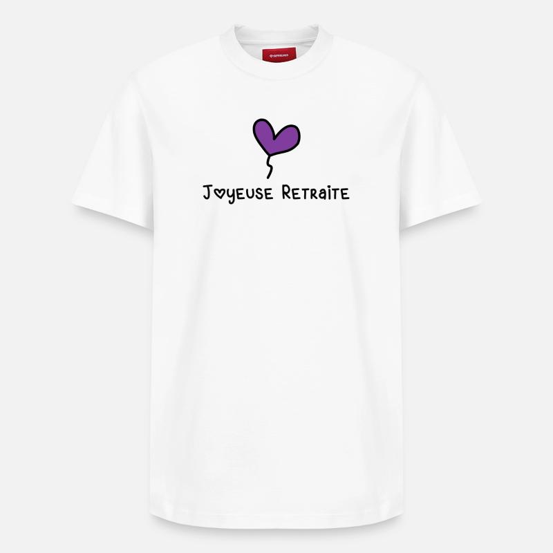 RETRAITE. BONNE RETRAITE. JOYEUSE RETRAITE - T-shirt unisexe décontracté en coton Supima – de SPREAD - blanc