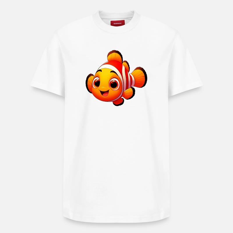 Poisson-clown - T-shirt unisexe décontracté en coton Supima – de SPREAD - blanc