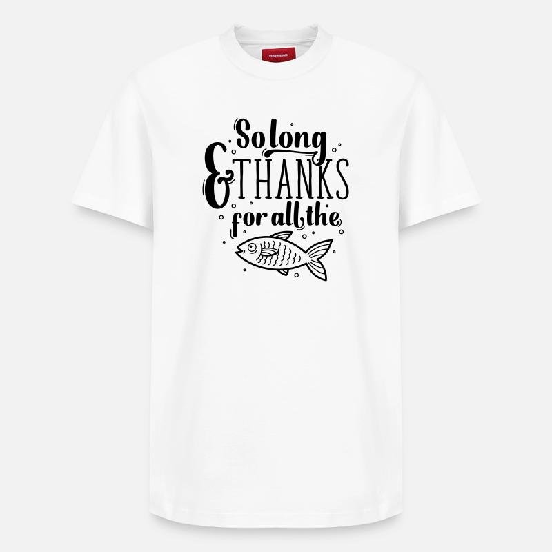 So long and thanks - Relaxed Unisex Supima Cotton T-Shirt – von SPREAD - Weiß