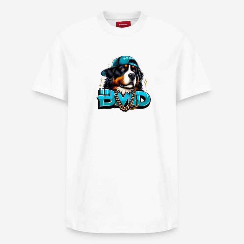 Bouvier bernois - T-shirt unisexe décontracté en coton Supima – de SPREAD - blanc