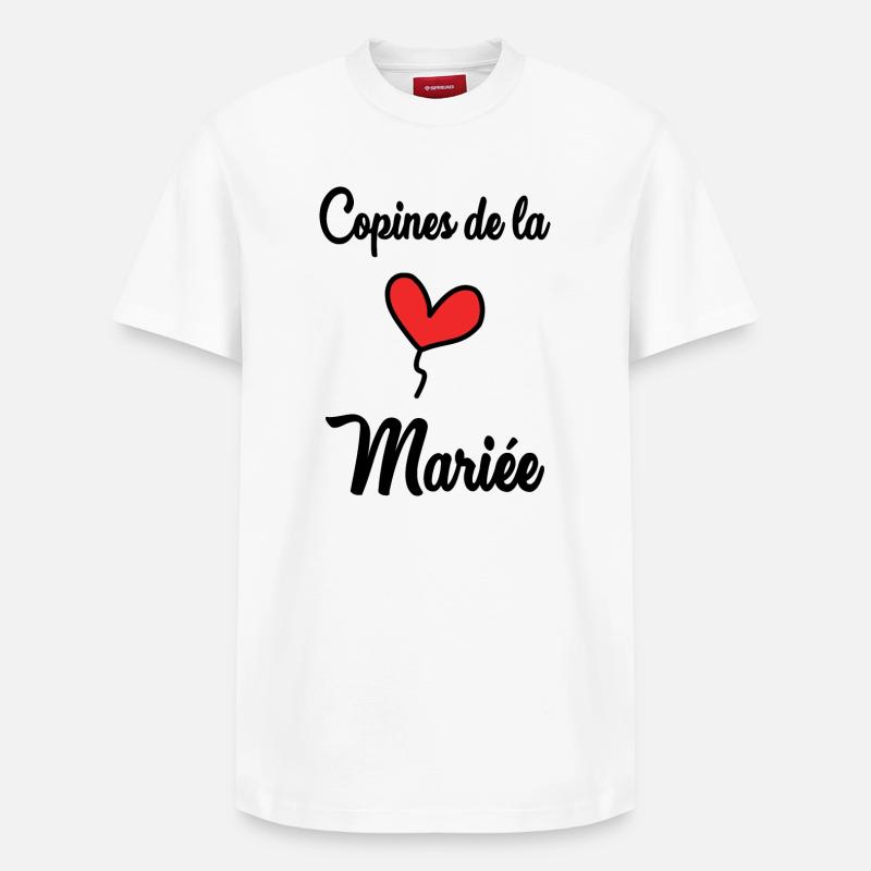 COPINES DE LA MARIEE - T-shirt unisexe décontracté en coton Supima – de SPREAD - blanc