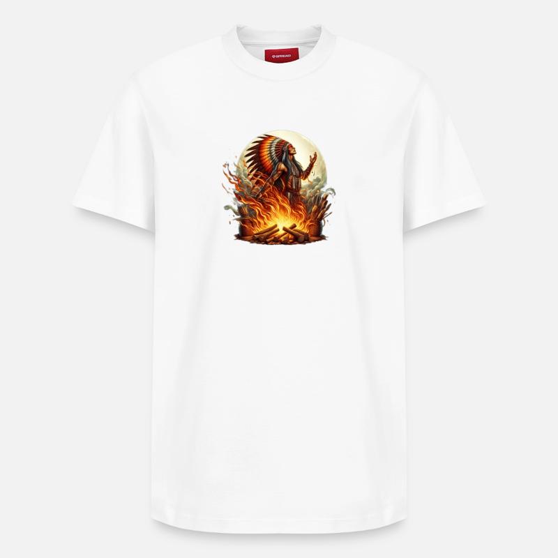 Sagesse amérindienne - T-shirt unisexe décontracté en coton Supima – de SPREAD - blanc