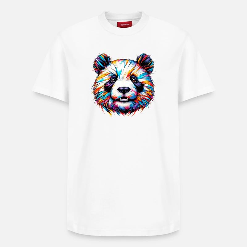 Panda - Relaxed Unisex Supima Cotton T-Shirt – von SPREAD - Weiß