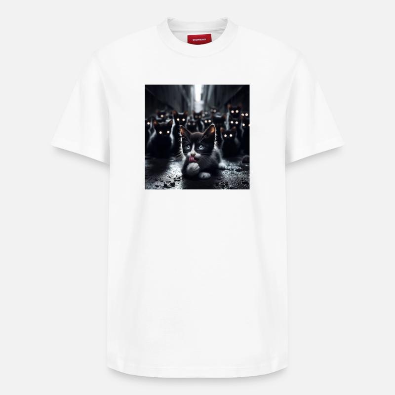 Chatons errants - T-shirt unisexe décontracté en coton Supima – de SPREAD - blanc