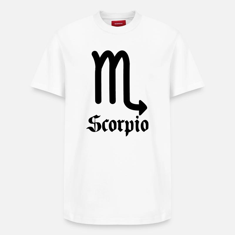 Sternzeichen Skorpion - Relaxed Unisex Supima Cotton T-Shirt – von SPREAD - Weiß