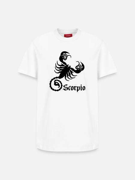 Sternzeichenbild Skorpion - Relaxed Unisex Supima Cotton T-Shirt – von SPREAD - Weiß