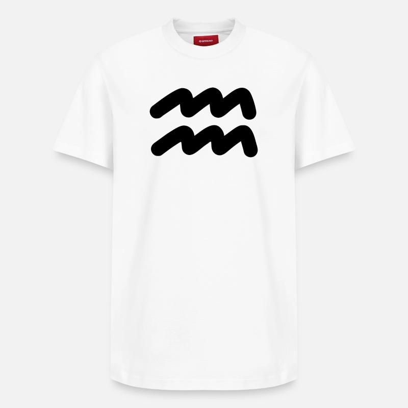 Wassermann Sternzeichen Wassermann - Relaxed Unisex Supima Cotton T-Shirt – von SPREAD - Weiß