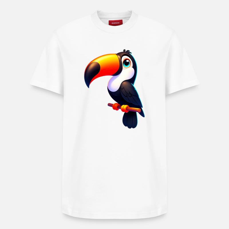 Toucan - T-shirt unisexe décontracté en coton Supima – de SPREAD - blanc