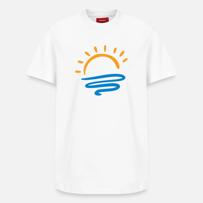 Soleil & Mer - T-shirt unisexe décontracté en coton Supima – de SPREAD - blanc