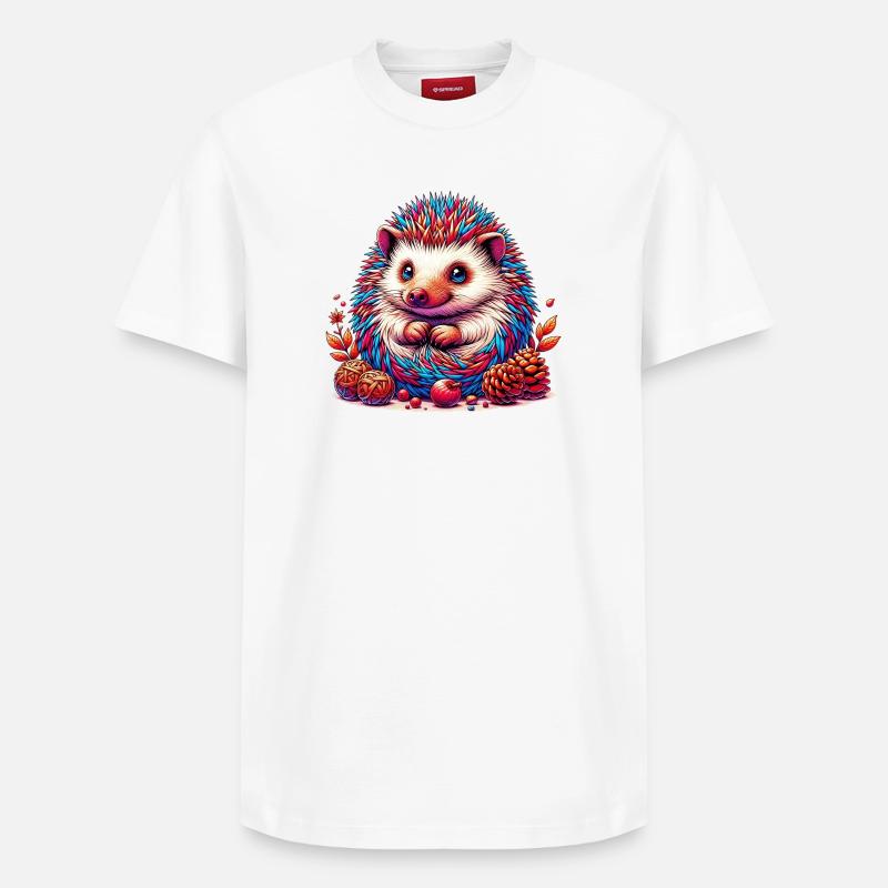 Igel - Relaxed Unisex Supima Cotton T-Shirt – von SPREAD - Weiß
