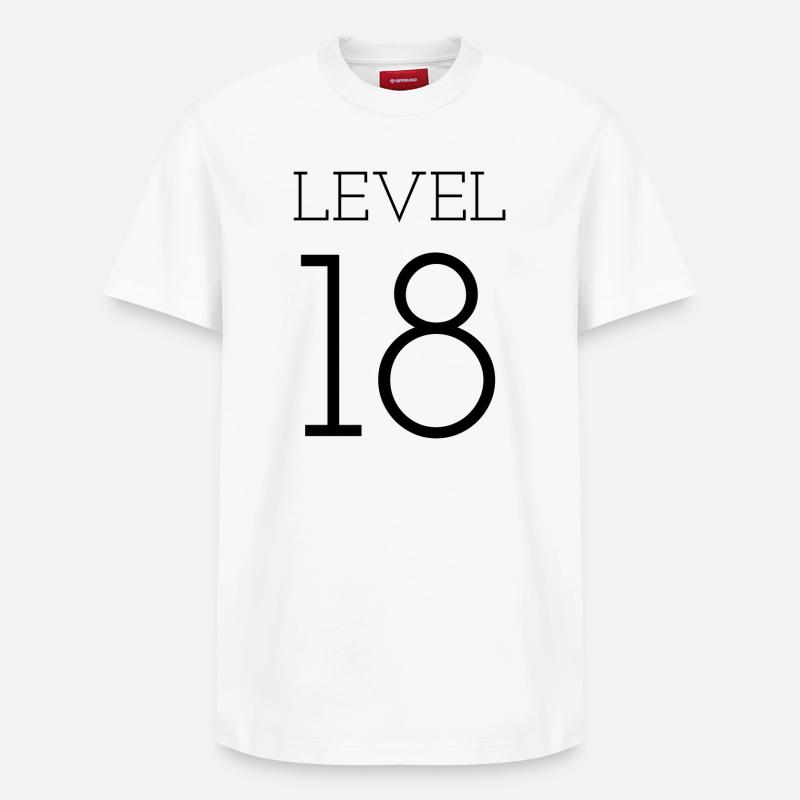 level 18 - Relaxed Unisex Supima Cotton T-Shirt – von SPREAD - Weiß
