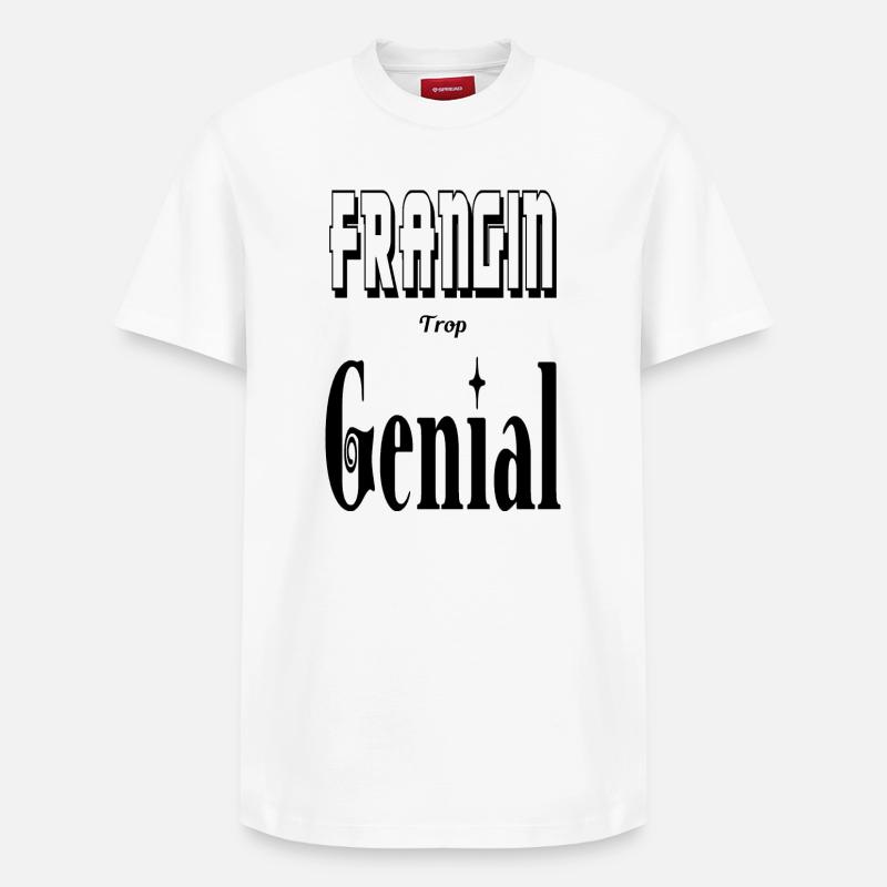 Frangin Trop Génial Frère - T-shirt unisexe décontracté en coton Supima – de SPREAD - blanc