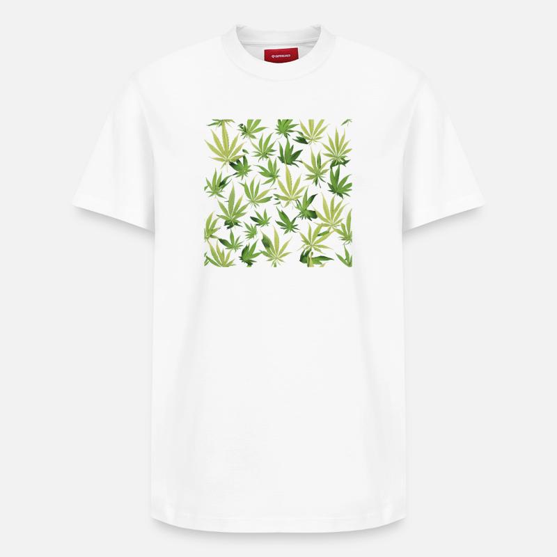 Cannabis 2 - T-shirt unisexe décontracté en coton Supima – de SPREAD - blanc