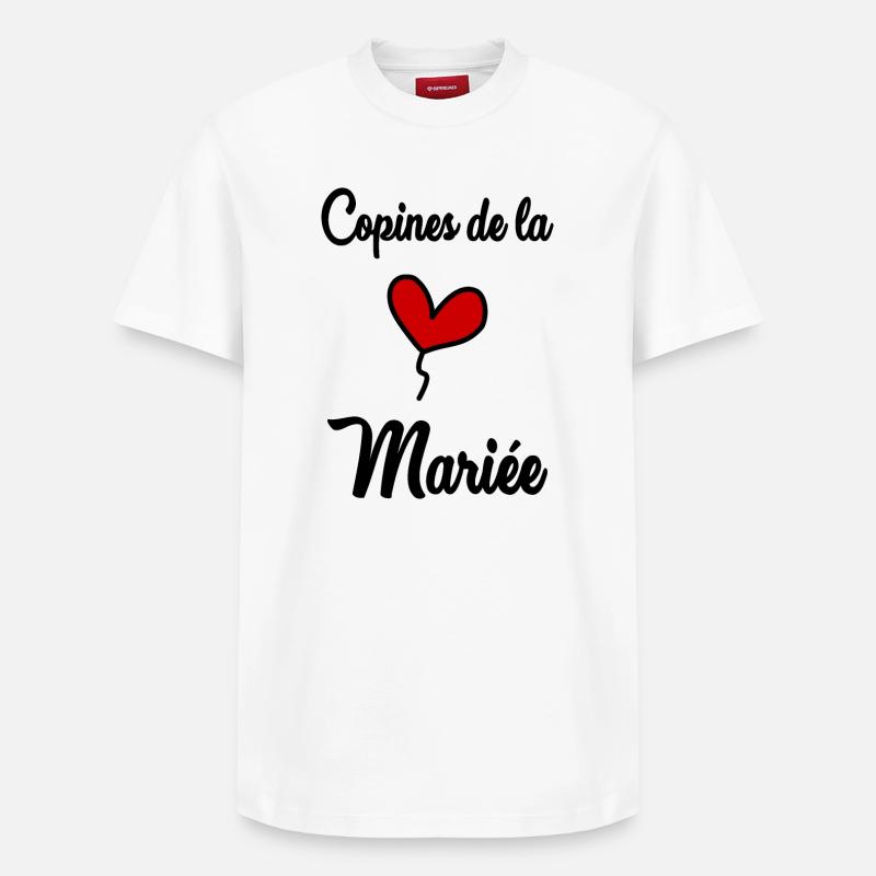 COPINES DE LA MARIEE - T-shirt unisexe décontracté en coton Supima – de SPREAD - blanc
