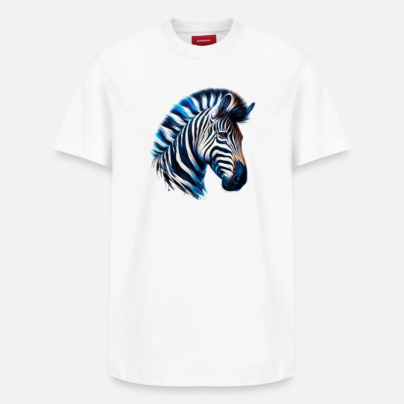 Zebra - Relaxed Unisex Supima Cotton T-Shirt – von SPREAD - Weiß