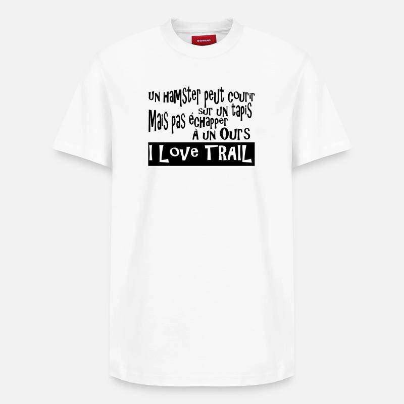 Trail Ours Hamster - T-shirt unisexe décontracté en coton Supima – de SPREAD - blanc