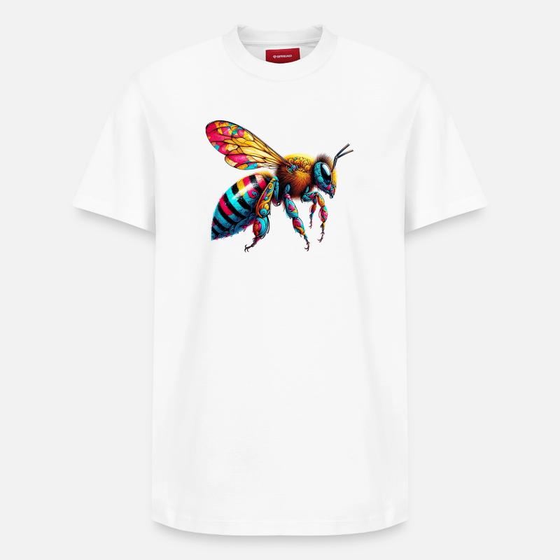 Abeille - T-shirt unisexe décontracté en coton Supima – de SPREAD - blanc