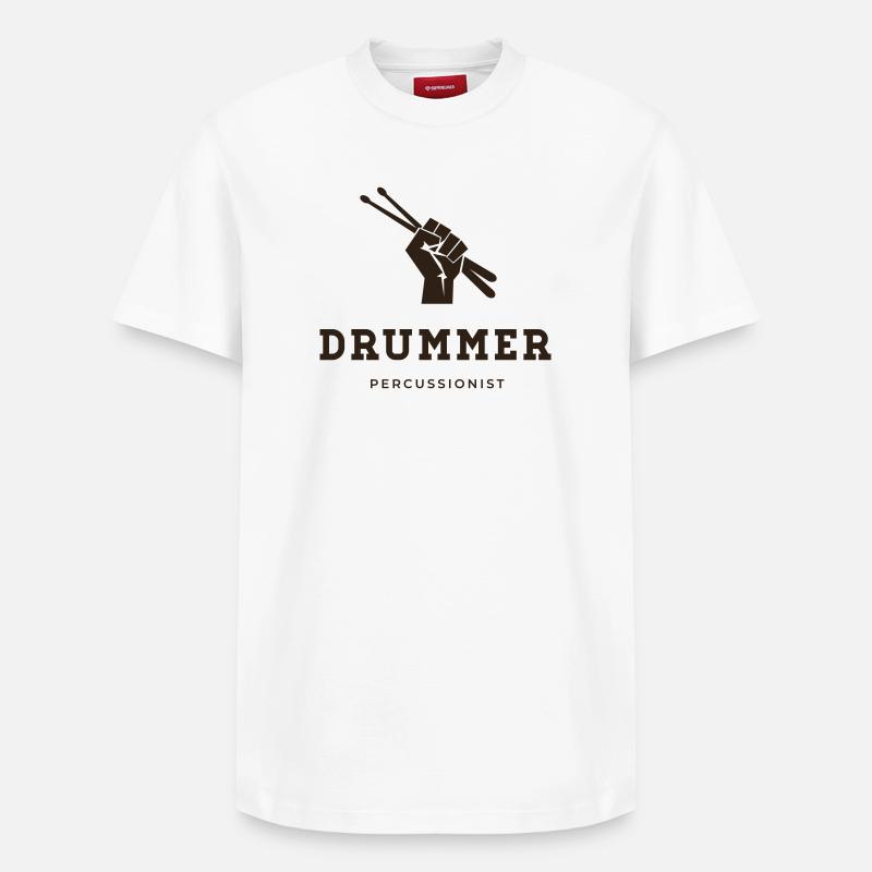 batteur, percussionniste - T-shirt unisexe décontracté en coton Supima – de SPREAD - blanc
