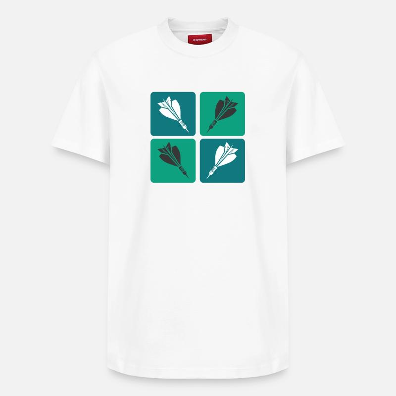 Design de fléchettes - T-shirt unisexe décontracté en coton Supima – de SPREAD - blanc