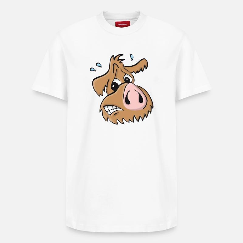Chien cochon - oups - T-shirt unisexe décontracté en coton Supima – de SPREAD - blanc