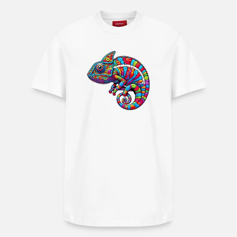 Chamäleon - Relaxed Unisex Supima Cotton T-Shirt – von SPREAD - Weiß