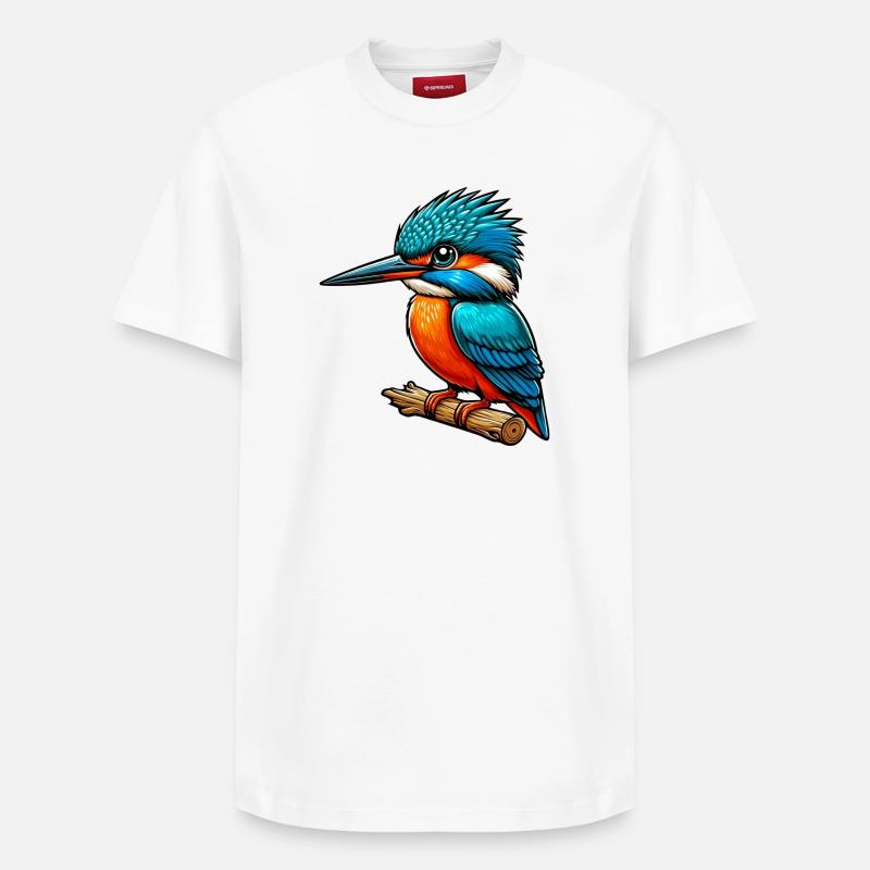 Martin-pêcheur - T-shirt unisexe décontracté en coton Supima – de SPREAD - blanc