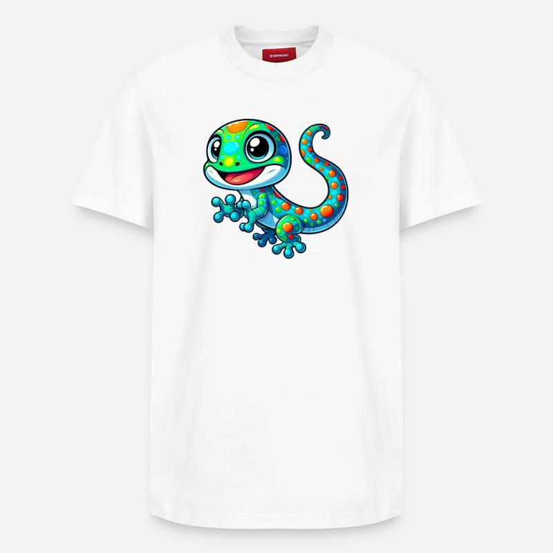 Gecko - T-shirt unisexe décontracté en coton Supima – de SPREAD - blanc