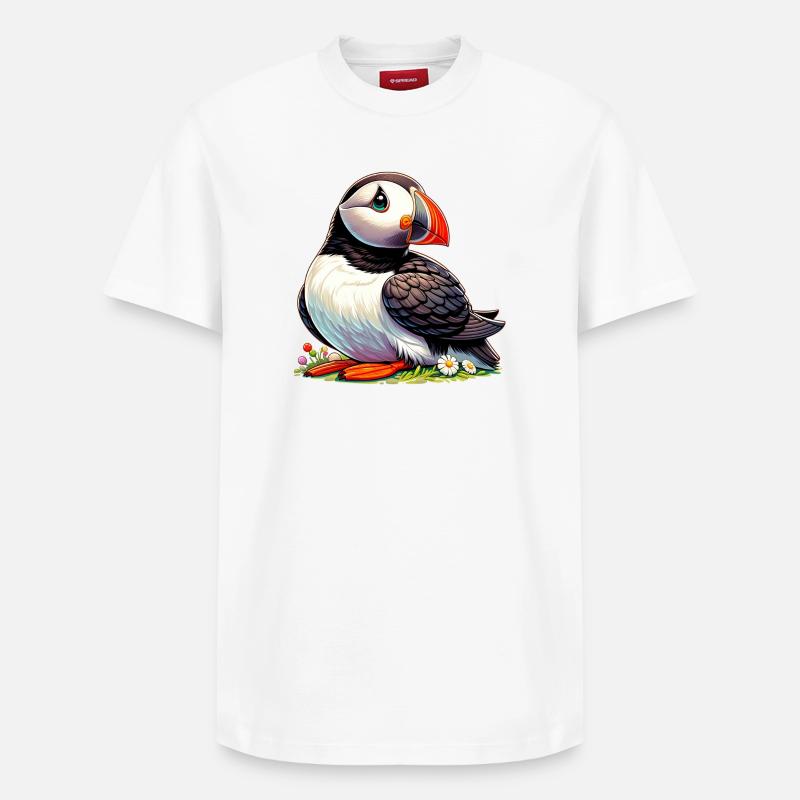 Macareux - T-shirt unisexe décontracté en coton Supima – de SPREAD - blanc