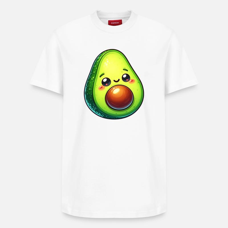 Avocado - Relaxed Unisex Supima Cotton T-Shirt – von SPREAD - Weiß
