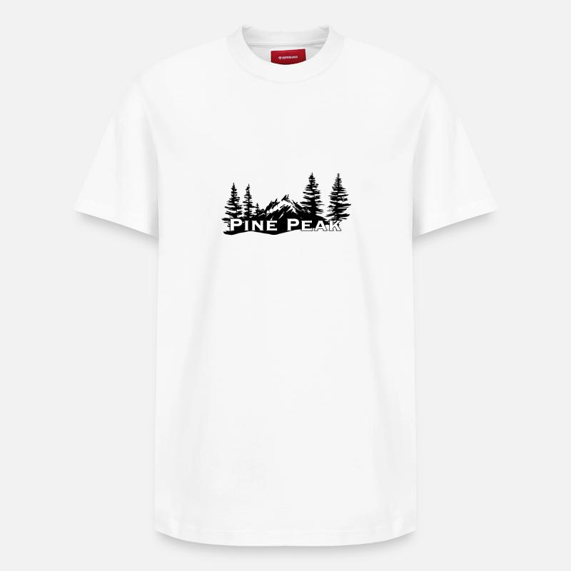 Pine Peak - Relaxed Unisex Supima Cotton T-Shirt – von SPREAD - Weiß