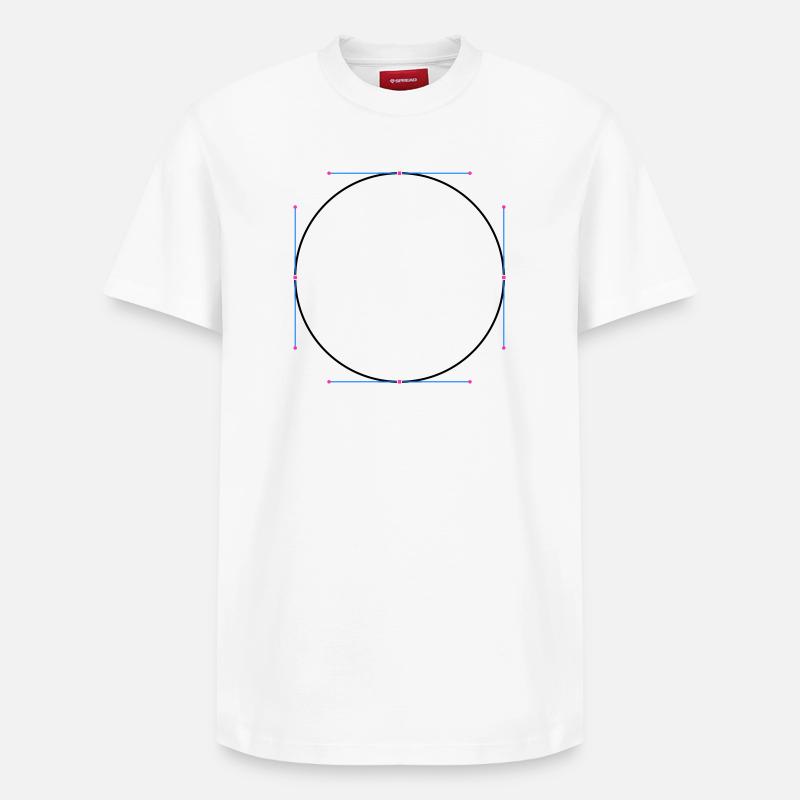 Kreisvector - Relaxed Unisex Supima Cotton T-Shirt – von SPREAD - Weiß