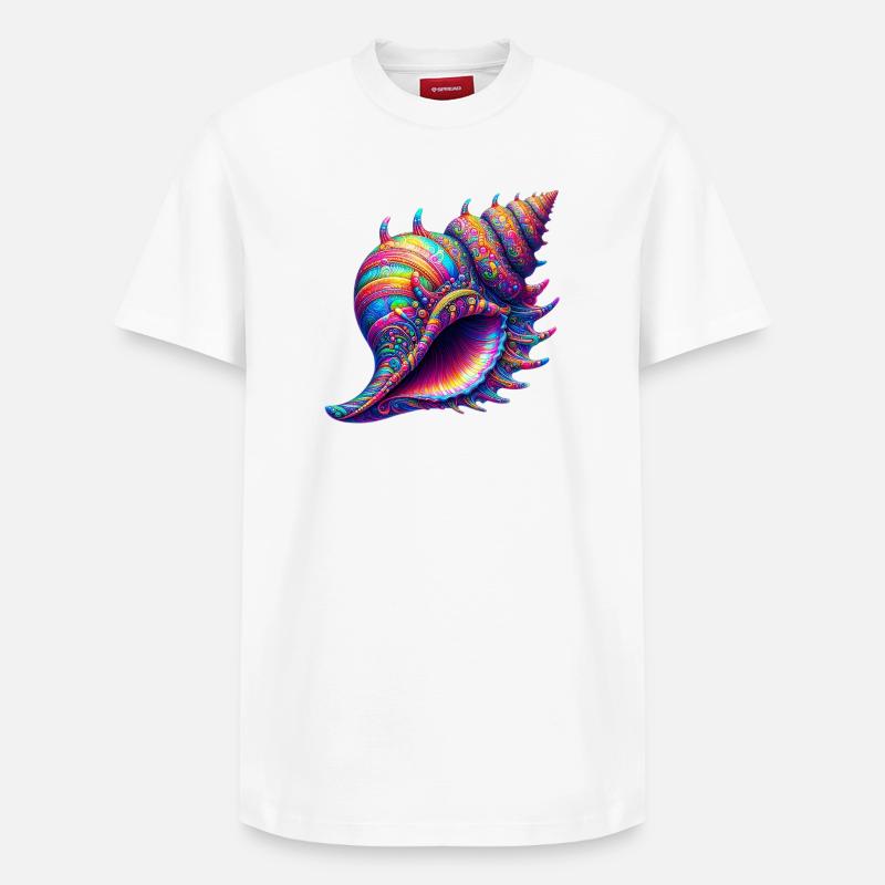 Coquille - T-shirt unisexe décontracté en coton Supima – de SPREAD - blanc