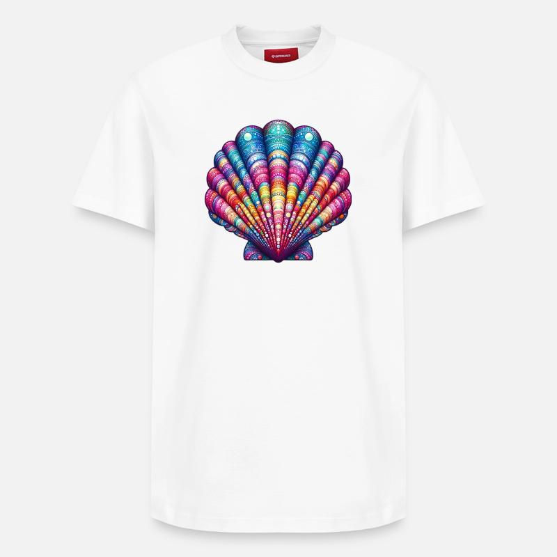 Coquille Saint-Jacques - T-shirt unisexe décontracté en coton Supima – de SPREAD - blanc