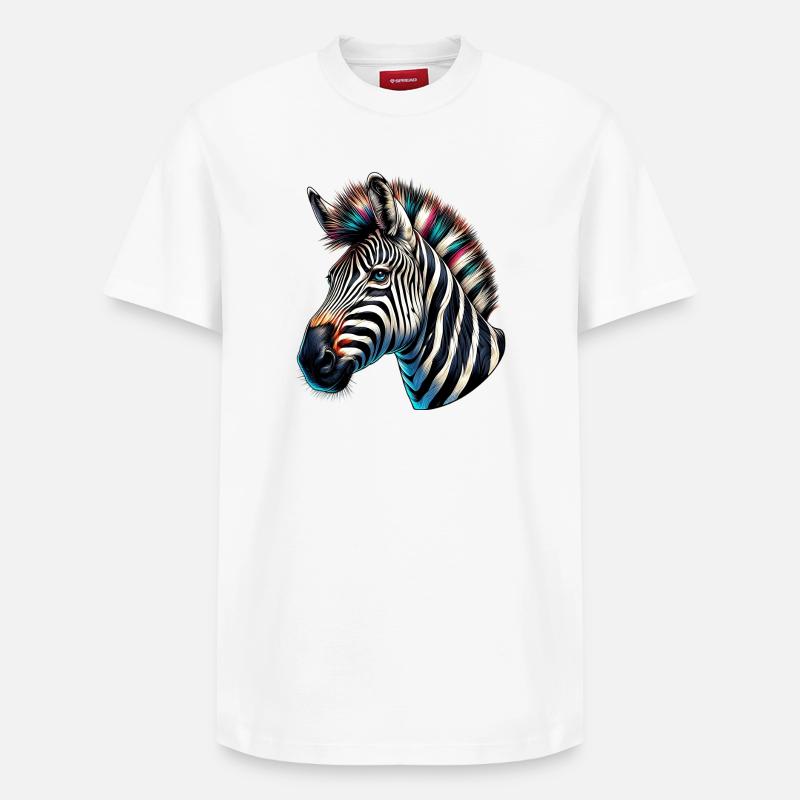 Zebra - Relaxed Unisex Supima Cotton T-Shirt – von SPREAD - Weiß