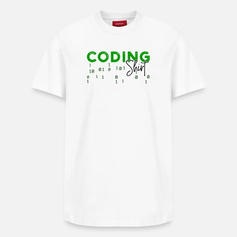 Coden Developer Programmierer Webentwickler Spruch - Relaxed Unisex Supima Cotton T-Shirt – von SPREAD - Weiß