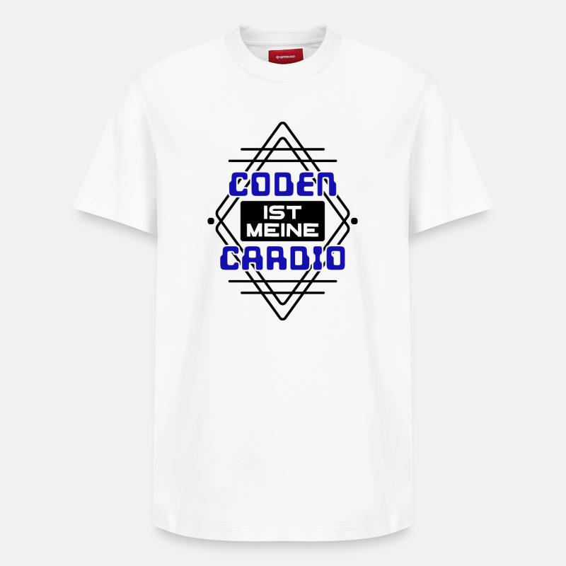 Softwareentwickler Developer Cooler Spruch Coden - Relaxed Unisex Supima Cotton T-Shirt – von SPREAD - Weiß